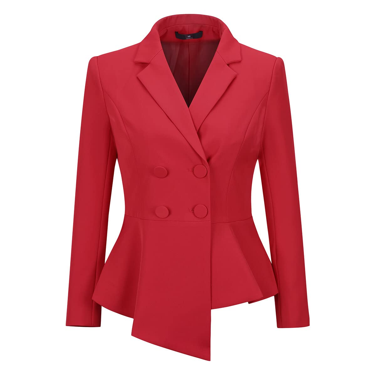 Women's Double Breasted 2 Piece Suit Set 2 Button Blazer Jacket and Pants Red