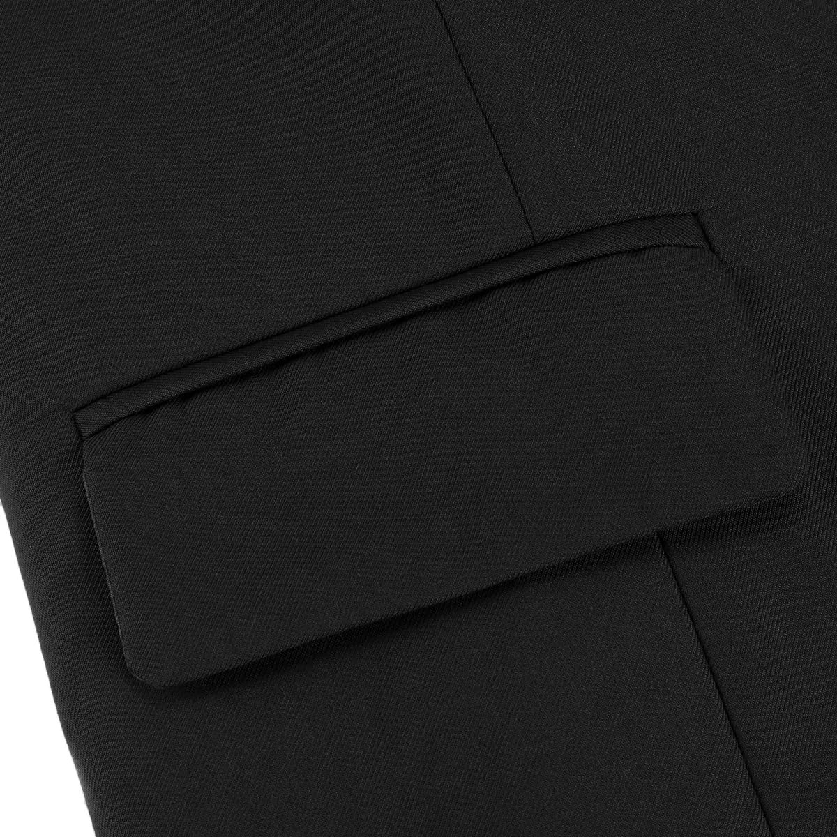YUNCLOS Women's 2 Pieces Skirt Suit Set Long Sleeve Blazer Jacket and Pencil Skirt Black