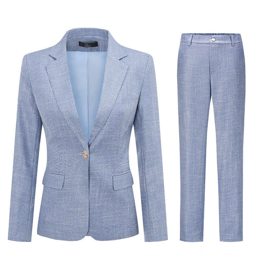 YUNCLOS Women's 2 Piece Office Work Suit Set One Button Blazer and Pants